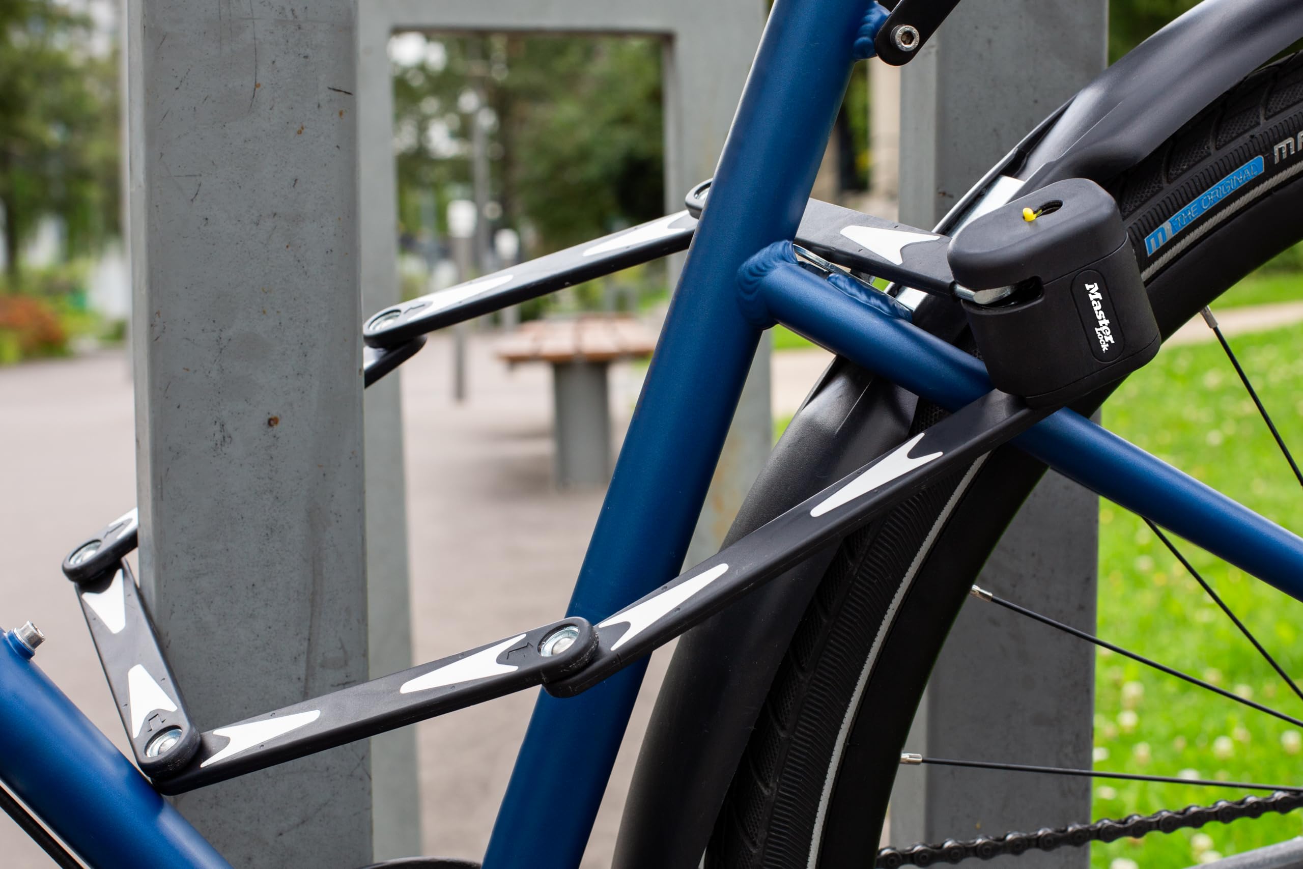 Lucchetto pieghevole per bicicletta, in acciaio temprato, 91 cm