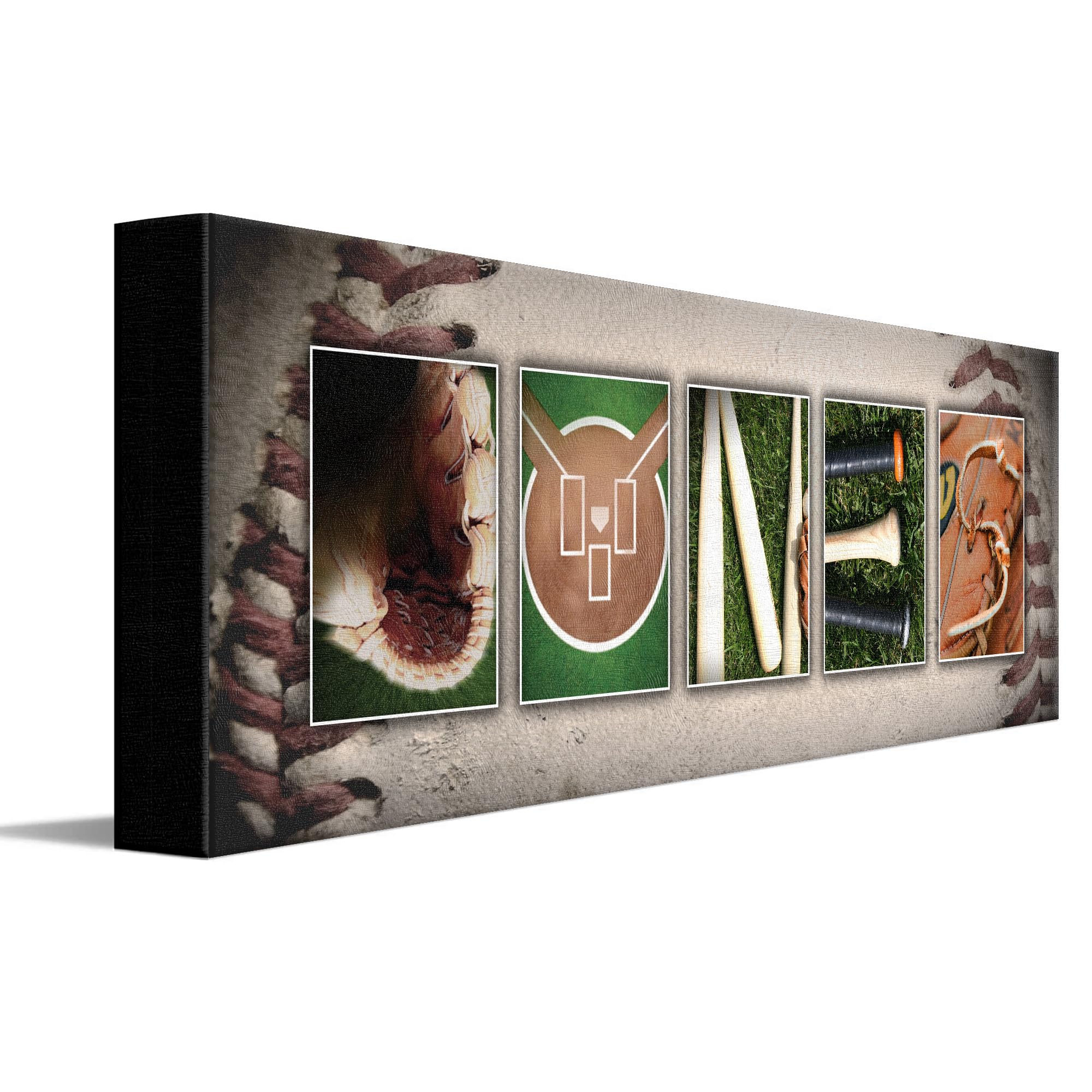 Block Mount SM - Personalized Baseball Name Art Print for Man cave, Boys Room, or Office!