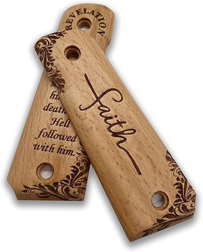 Miniatura 2 de for 1911 Full Size Wooden Handgun Grips with Bible Verses Series - Fits a Wide Range of 1911 Models - 1911 Accessories