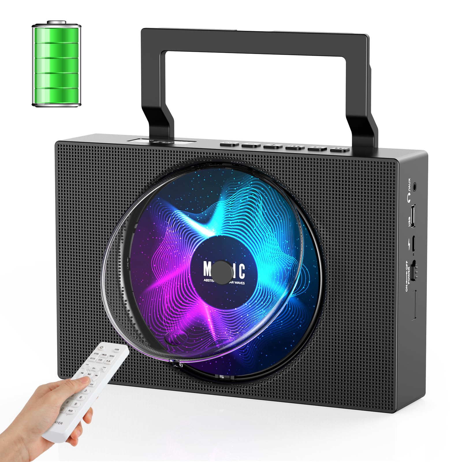 Amazon.co.jp: Gueray cdプレーヤー 卓上 Bluetooth送受信対応 充電