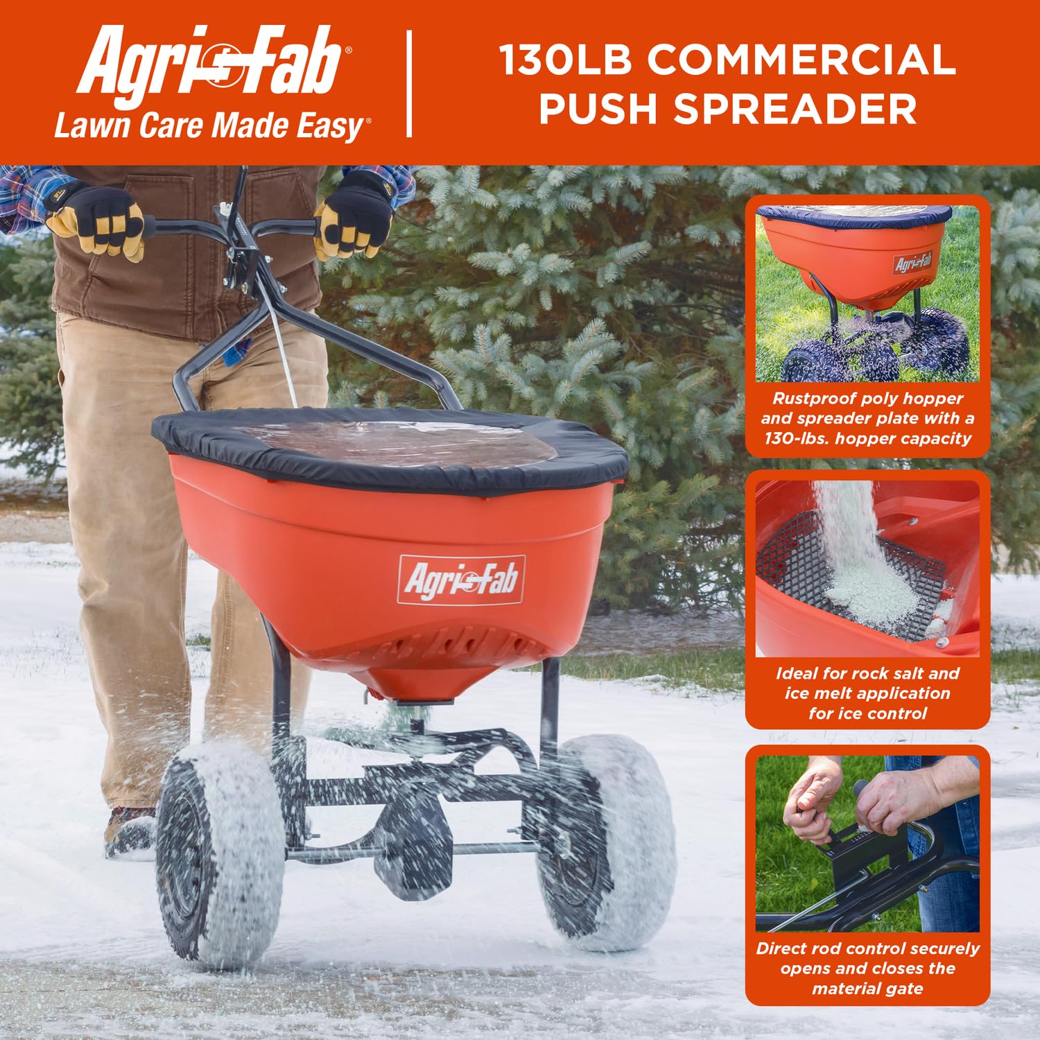 Amazon.com : Agri-Fab 45-0548 130 lb. Commercial Push Spreader