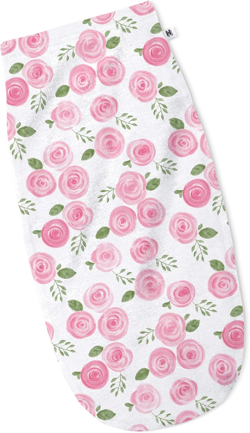 Henry Hunter Baby Swaddle Sack | The Simple Swaddle | Soft Stretchy Cotton Swaddles for Newborns | Baby Swaddles 0-3 Months, Swaddle Blankets Baby Girl, Pack of 3, Garden | Rose | Light Heather