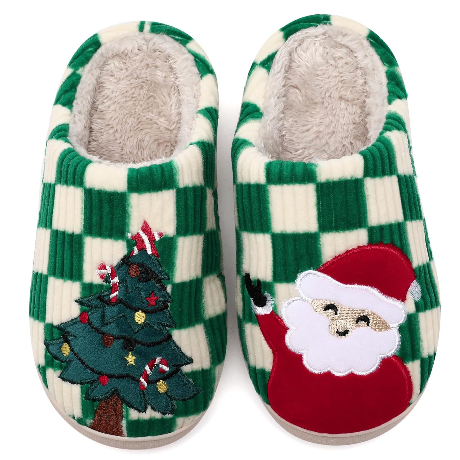 Guyarns House Slippers for Women Men - Fuzzy Casual Indoor Outdoor Shoes with Memory Foam Faux Fur Lining