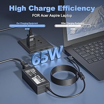 Amazon.com: 65W Laptop Charger for Acer Aspire 1 3 5 A515-44