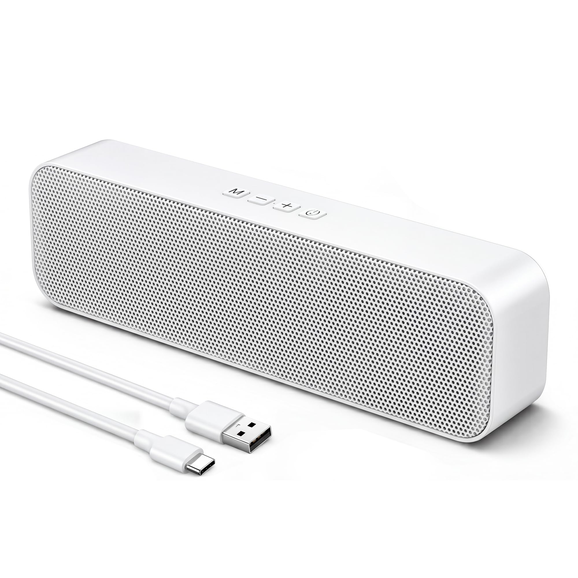 Computer Speakers for Desktop PC,USB Powered & Plug and Play,with Bluetooth 5.3/3.5mm AUX Input,Small Bluetooth Speakers with Stereo Sound Fit Under the Monitor for Office Work, Gaming, Music-image-29