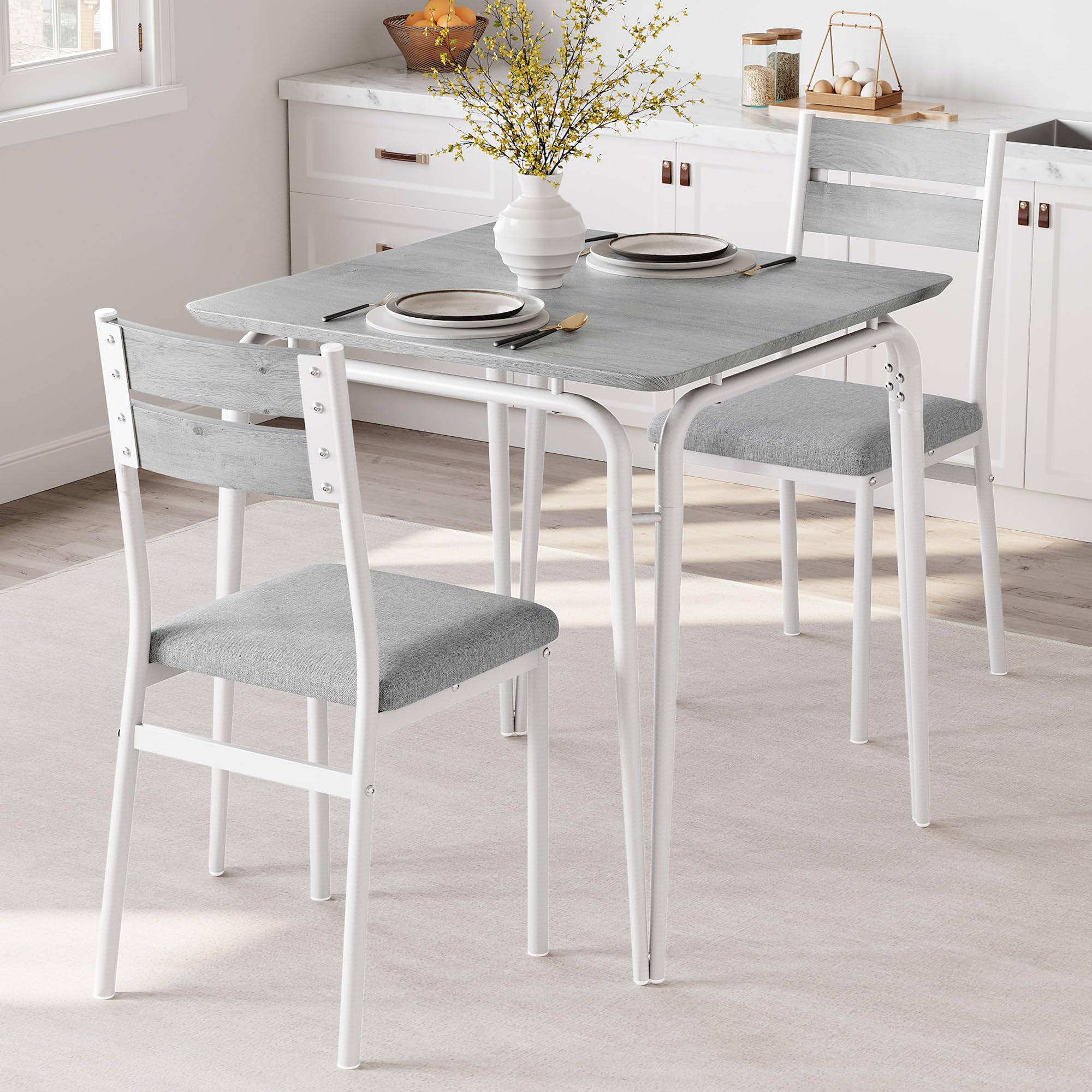IDEALHOUSE 3-Piece Square Dining Table Set