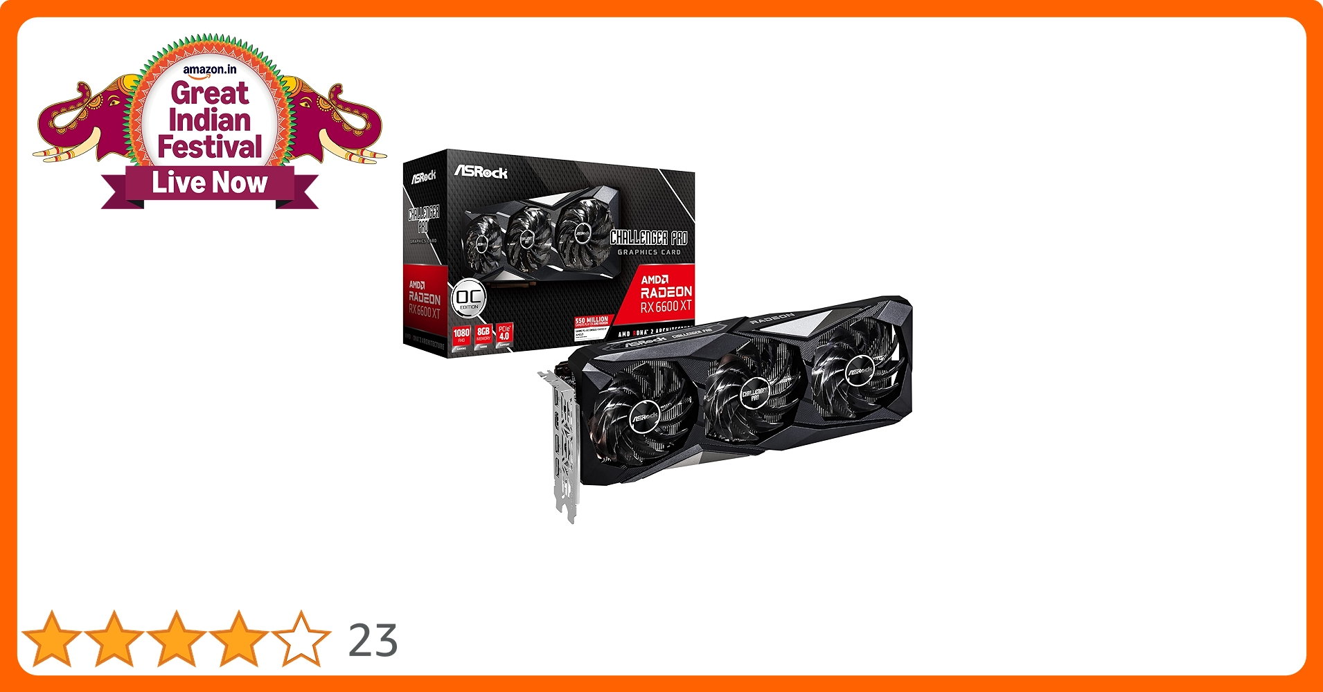 Amazon.in: Buy ASRock AMD Radeon RX 6600 XT Challenger Pro