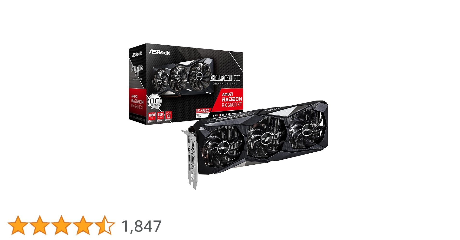 Amazon | ASRock グラフィックボード RX 6600 XT CLP 8GO AMD Radeon