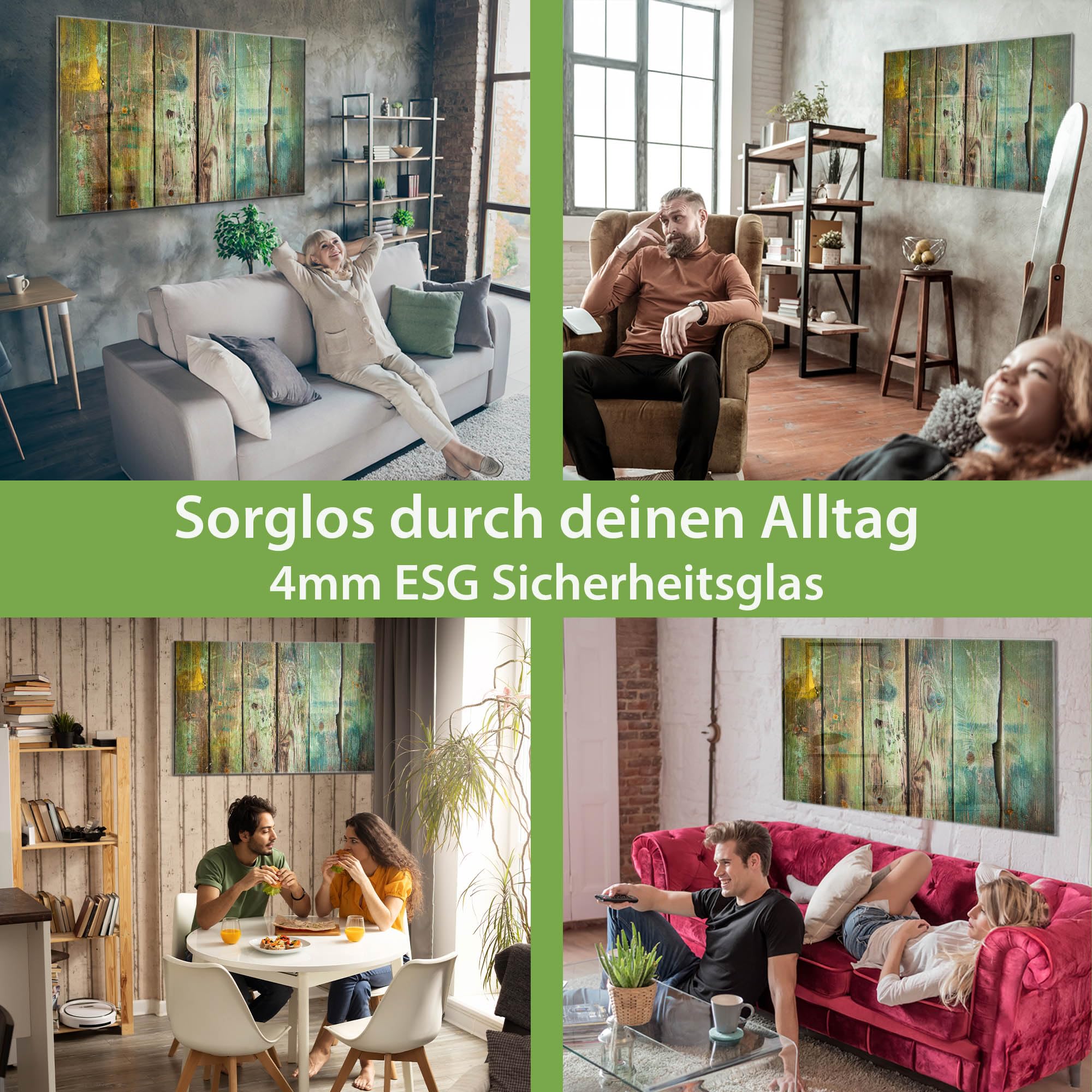 Banjado Glas-Magnettafel 90x60 Cm - Magnetische Pinnwand Als Memoboard Für Küche, Büro & Kinderzimmer
