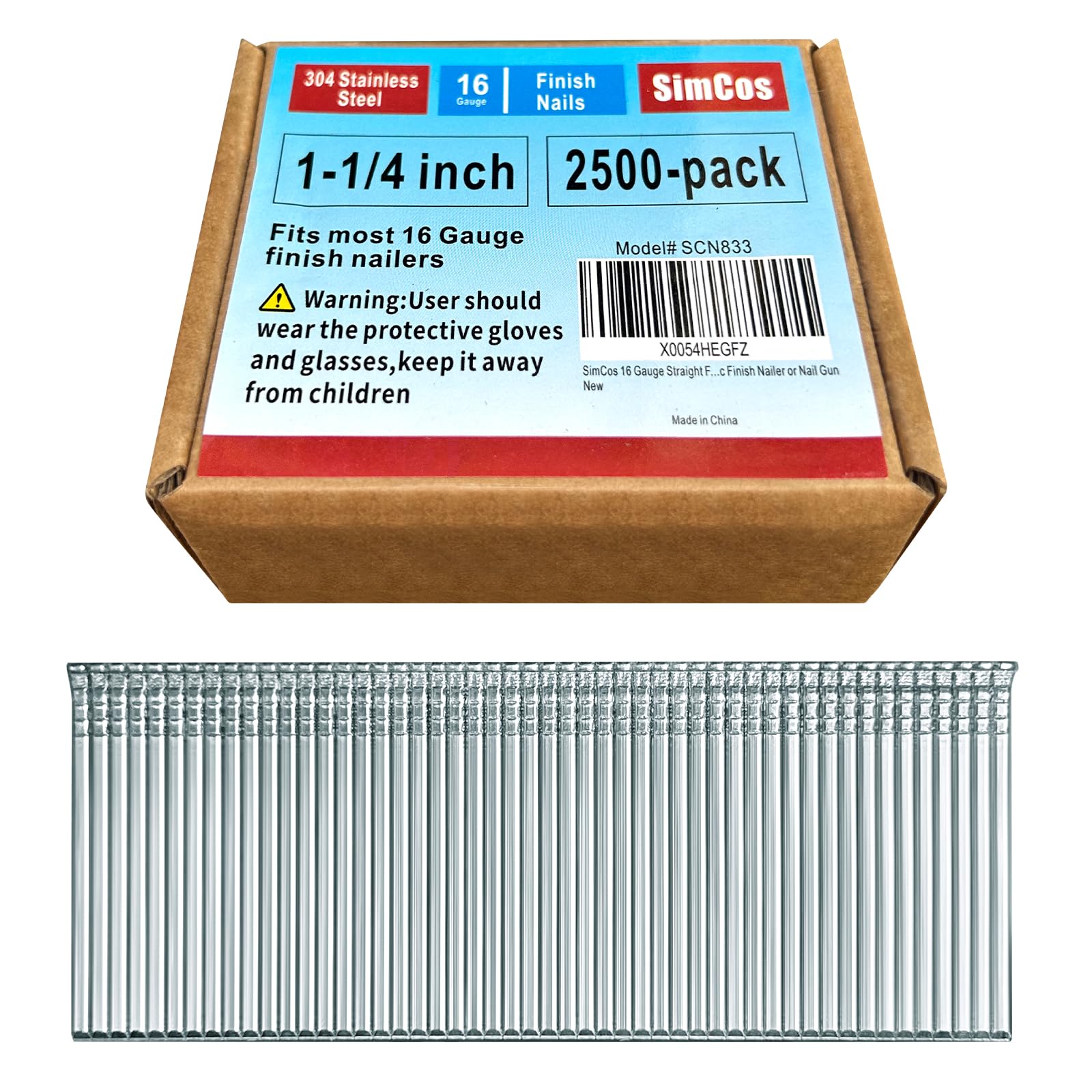 Stainless Steel Finish Nails - 1000 Pack -23