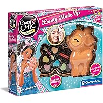 Clementoni Crazy Chic – Lovely Make Up Cerbiatto, Cofanetto Trucchi Bambine 6+ Anni, Trousse Portatile con Set Cosmetici Sicuri per Bambine, Idea Regalo Collezionabile, 18631