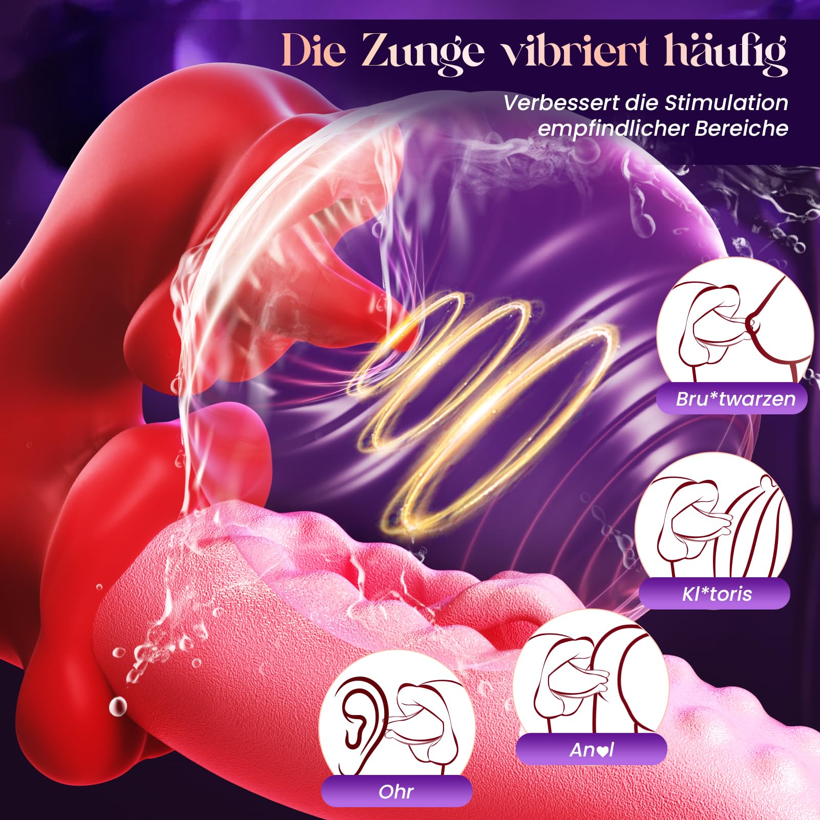 Dildo Vibratoreper Donna Professionale Sex Toys, 7 Vibratore Leccata e Battiti Sexytoysys Donna Coppia, Vibratoriper Donne Sex Toy, Vibratoreper Donna Piccolo Vibratore Donna Toys Sessuali per Donna
