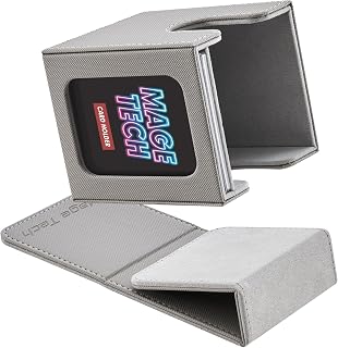 Commander Deck Box Lite - Card Display with Snap Card Holder & Removable Cover, Fits 100+ Single-Sleeved Cards, Ideal for MTG, PTCG, OPCG, SWU & More (Grey)