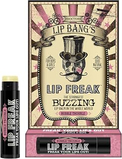 Doctor Lip Bang's BUZZING Lip Balm | Lip Freak | 100% All Natural | Cruelty Free | Bubble Trouble