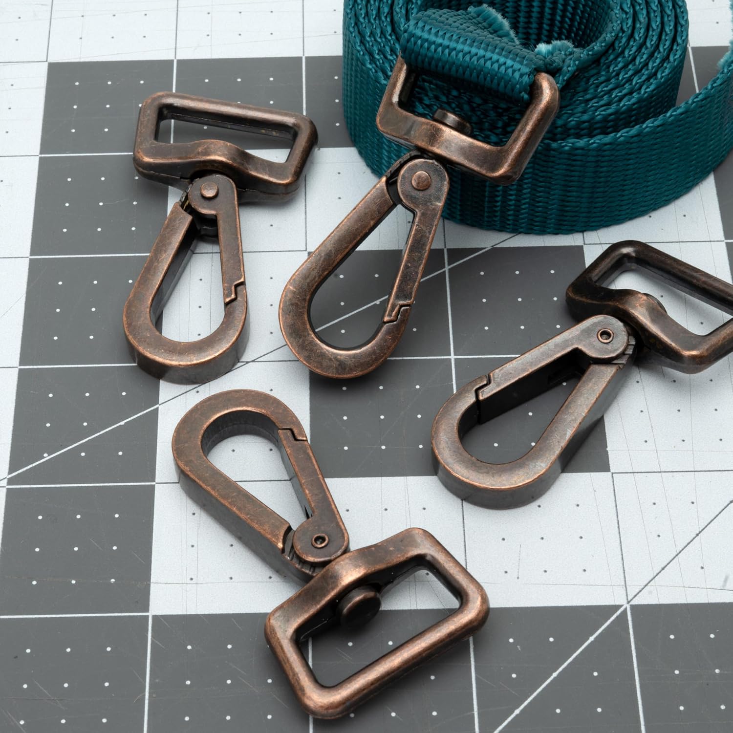 Country Brook Design - Antique Copper Designer Purse Lobster Clasp Swivel Snap Hook (1 Inch, 25 Pack)