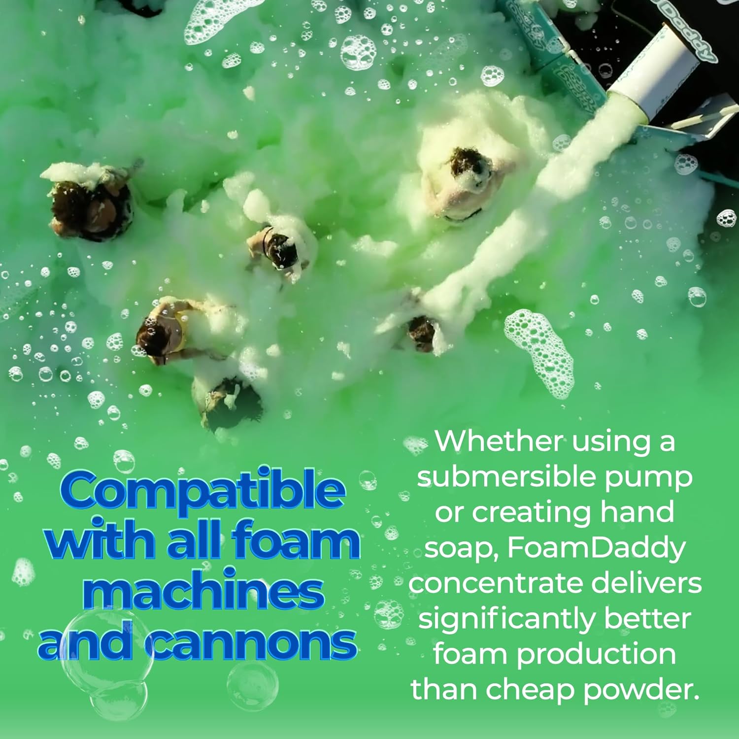 FoamDaddy Professional Strength Ultra-Concentrated Gel – Makes 300-400 Gallons of Foam Party Fun – High Stacking, Hypoallergenic – Designed for Any Foam Machine – 1 Gallon