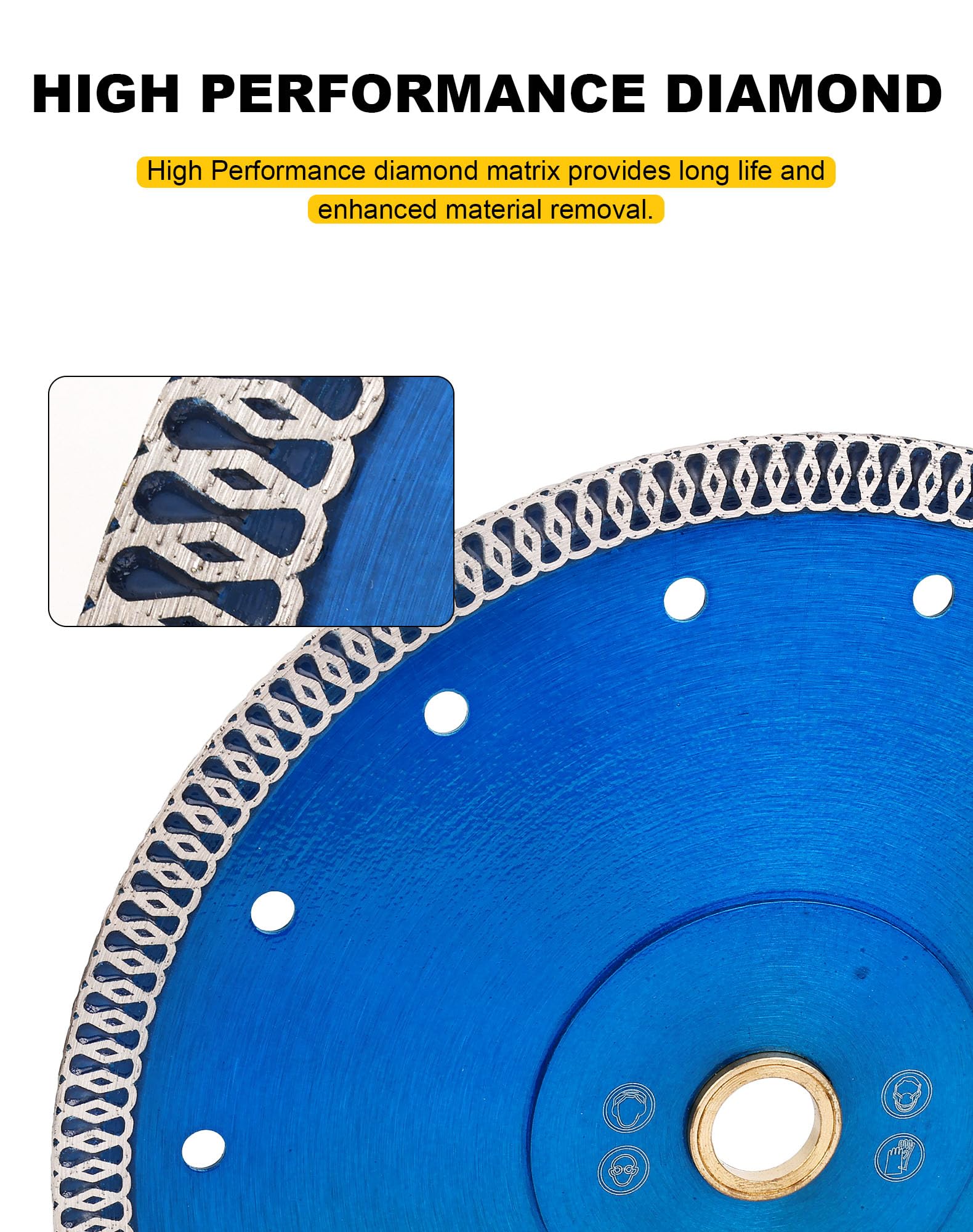 Solidure 230mm Diamond Cutting Discs,Super Thin 9 inch Turbo Diamond Blade for Granite Marble Ceramic Tiles - Image 4