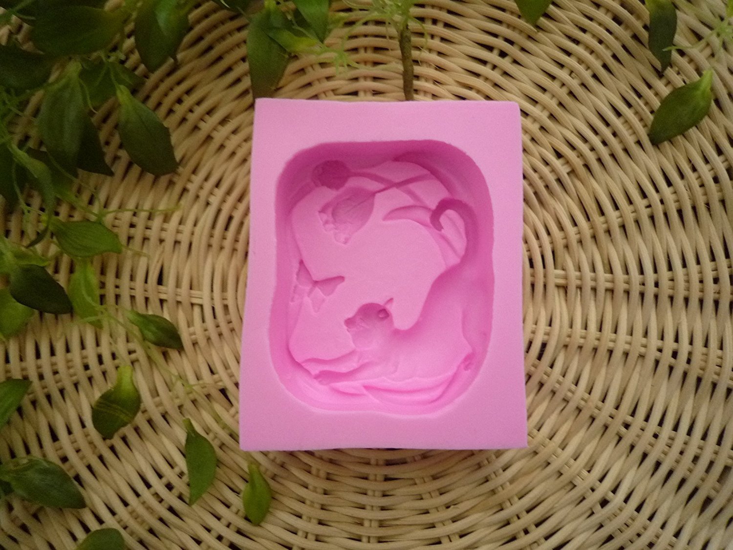 [Jamais jardin] moule en silicone chat et papillons de chat / arôme / handmade soap / argile de resine / resine / moule en silicone haute Stone / die-cut Type / outil de kit