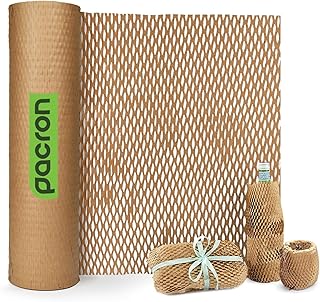 honeycomb packing paper wrap 12”x120' After Stretched, 12"x75' Before Stretched, Recyclable Cushion Packing Paper for Moving Shipping Packaging Wrapping Protective Roll Moving Supplies Paper packing supplies for Gift Wrapping Protective Recycled Cushion Wrap USA…