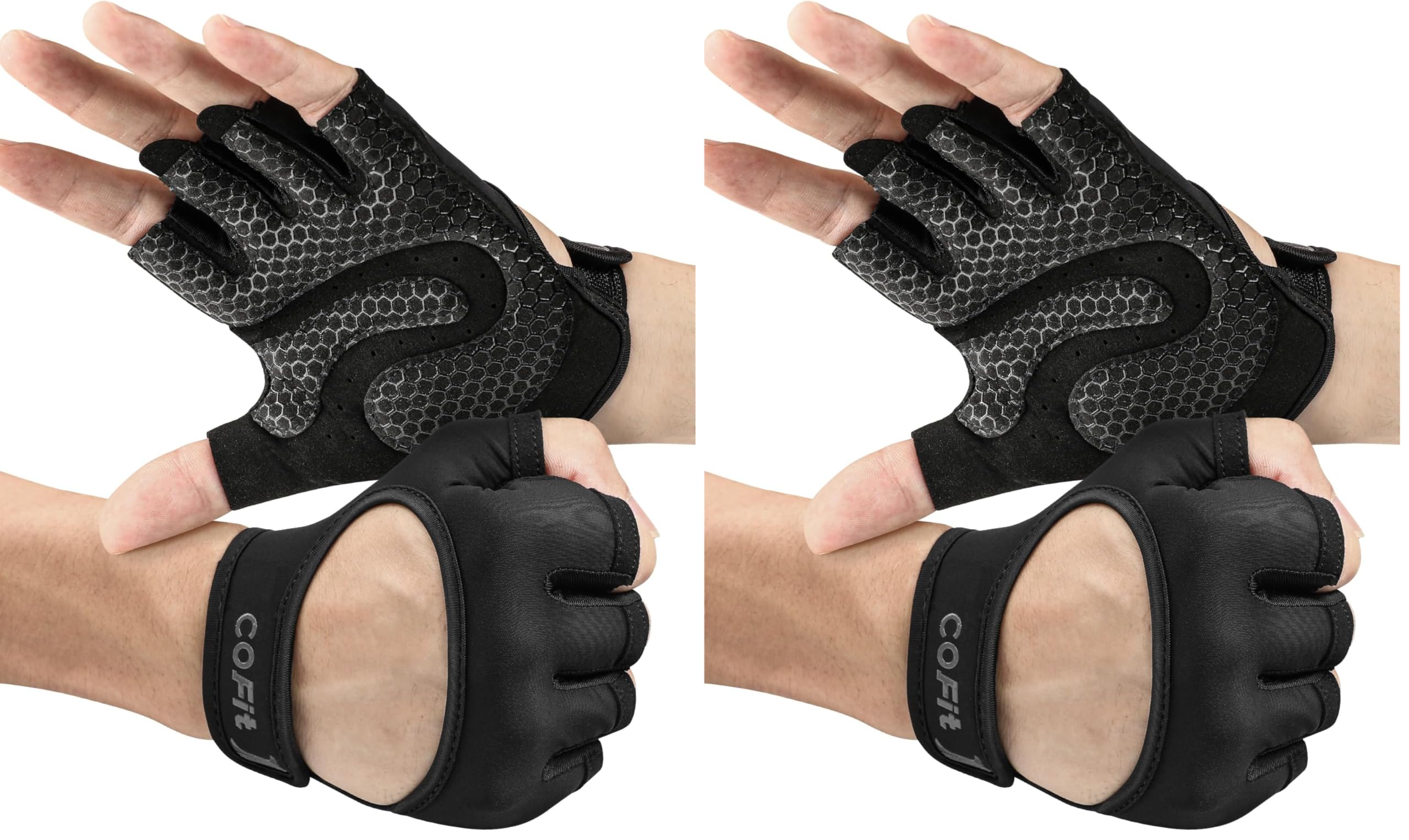 FitDA Fitness Handschuhe Damen & Herren - Atmungsaktiv, Gepolstert,  Rutschfest Fr Krafttraining, Gewichtheben & Gym