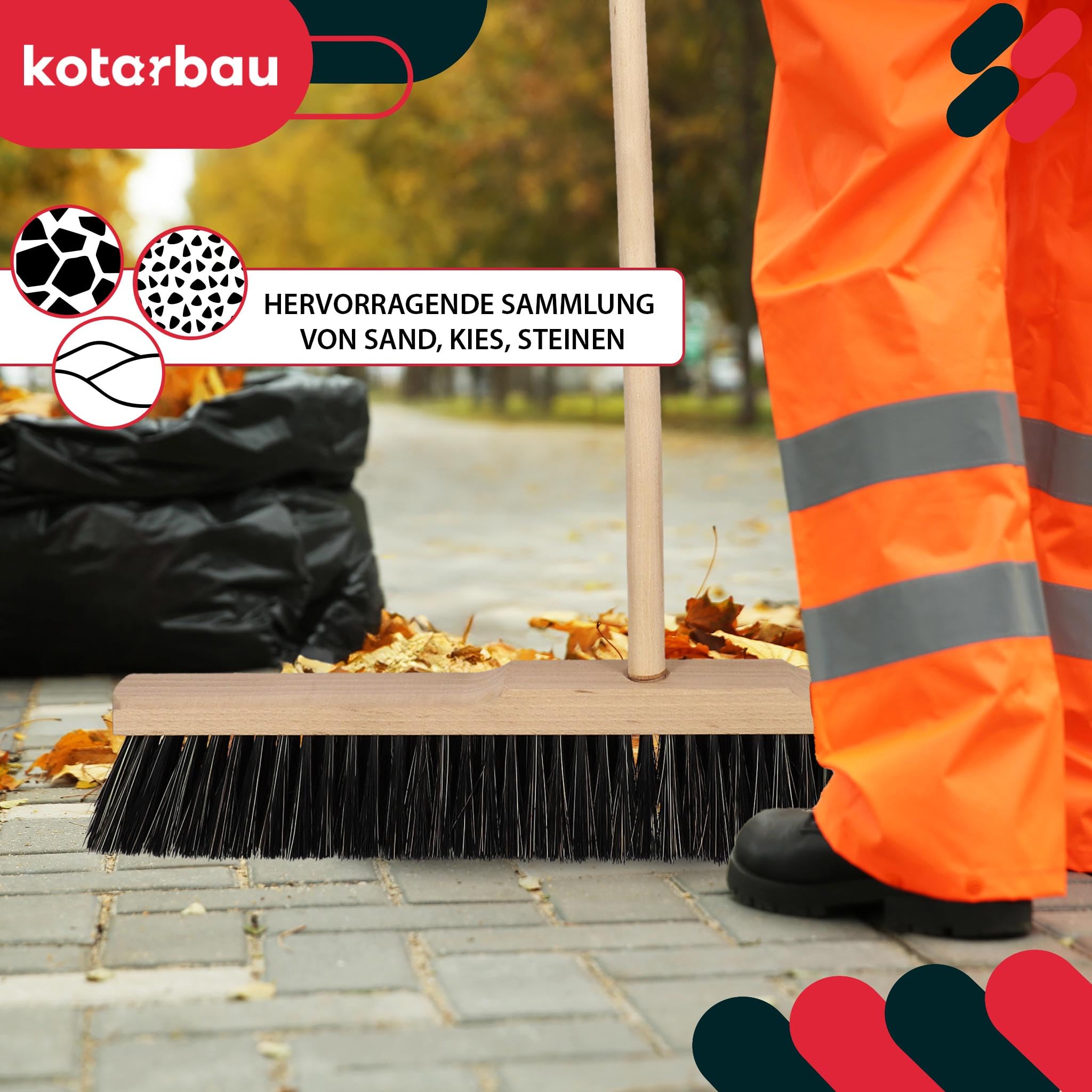 KOTARBAU® Besen 600 mm ohne Stiel mit Schraubgewinde Stubenbesen Zimmerbesen Industriebesen Hallenbesen