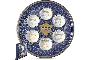 Tessco Passover Plates, Round Renaissance Design Seder Plate for Passover