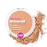 Ruby Kisses Mineral Pressed Powder Foundation, Medium to Full Coverage Natural Finish 0.35 Ounce (Golden Beige)
