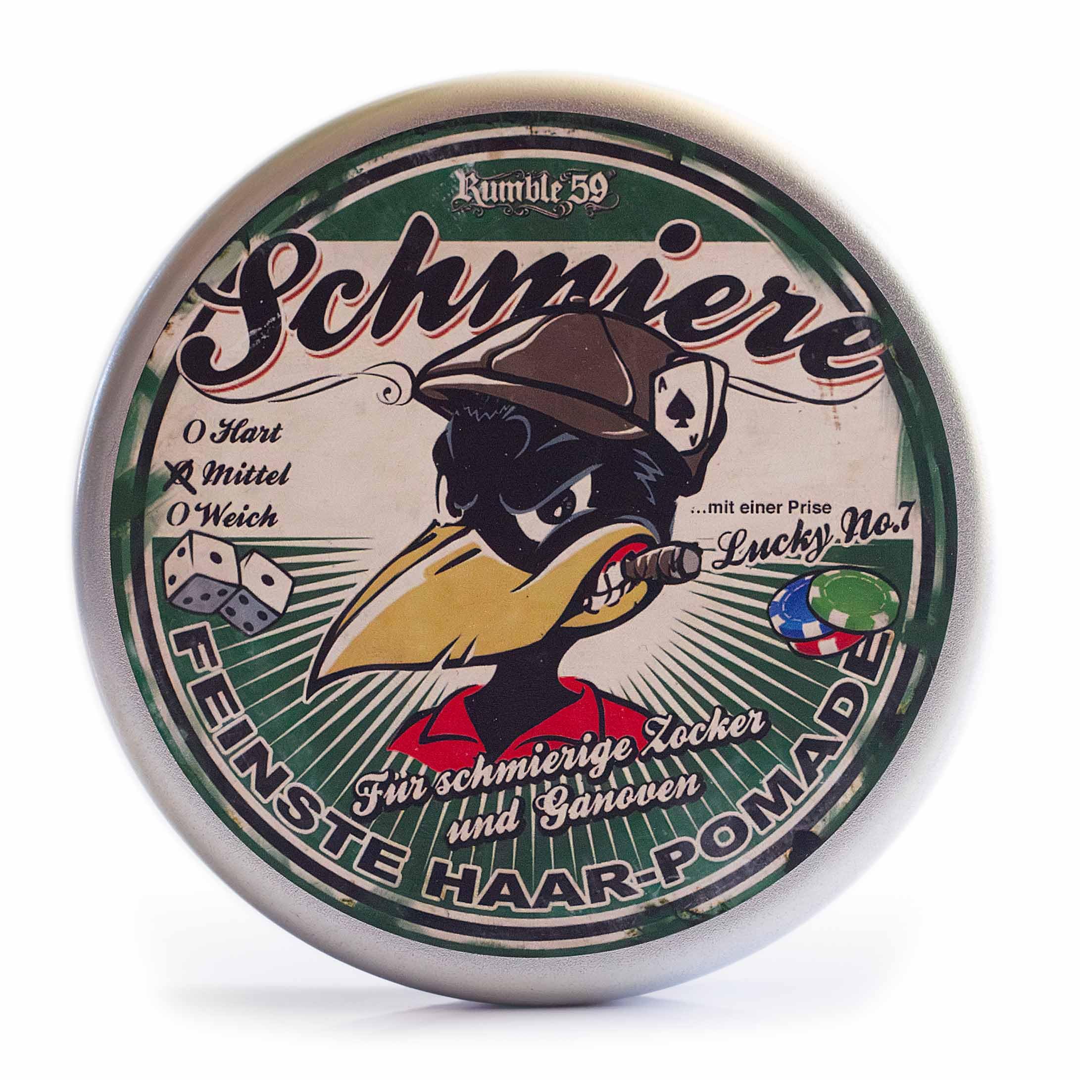 Rumble59 - Schmiere Pomade Herren - Gambling mit Kokosduft - 140 ml, mittlerer Halt - wachsbasierte Haar Pomade für normale bis dicke Haare - Hairstyling Made in Germany