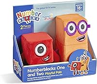 Vista 1 de hand2mind Numberblocks One & Two Playful Pals, juguetes de figuras de peluche, números para niños pequeños, juguetes de aprendizaje de matemáticas