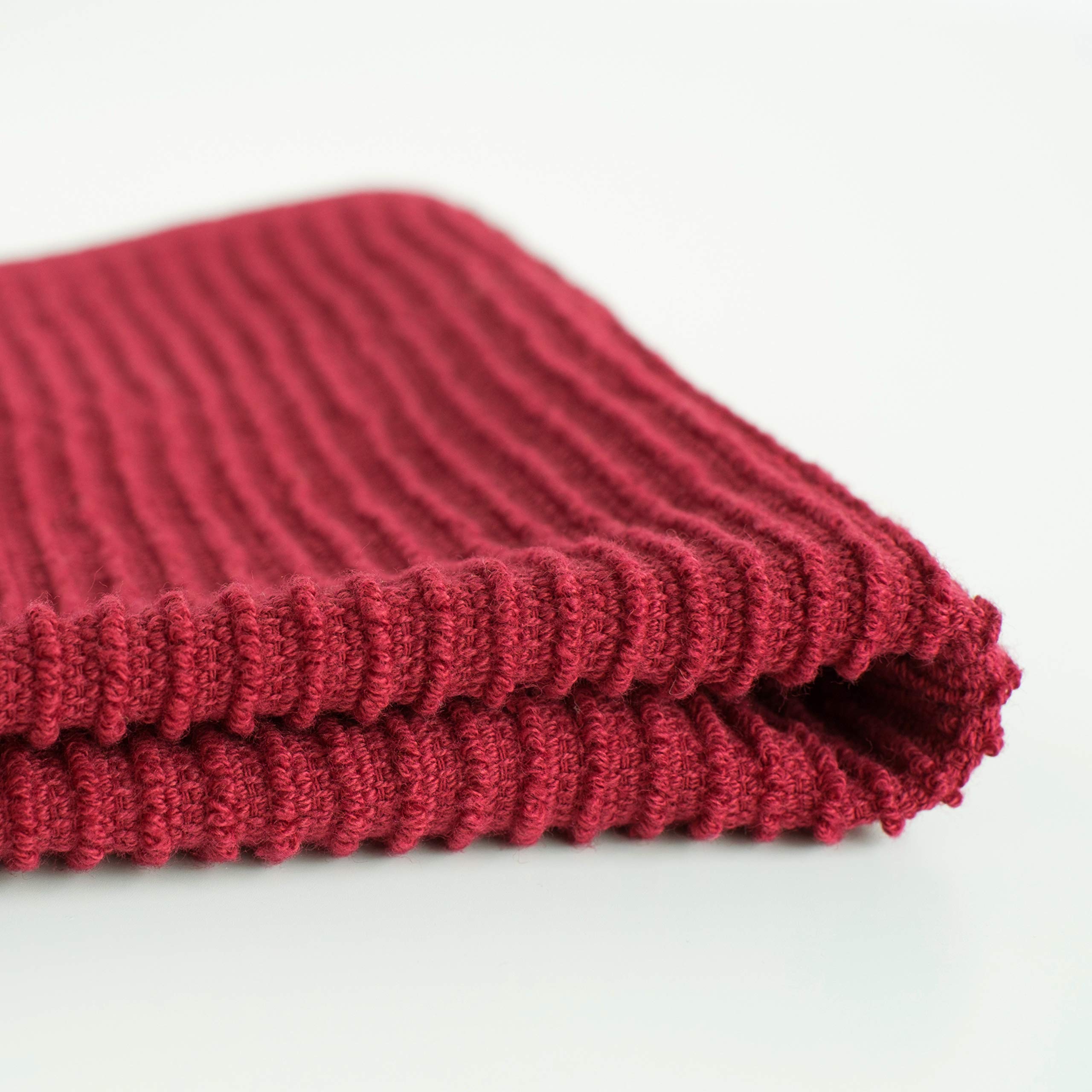 Now Designs Ripple Kitchen Dishcloth, Set of 4, Carmine Red - Image 2