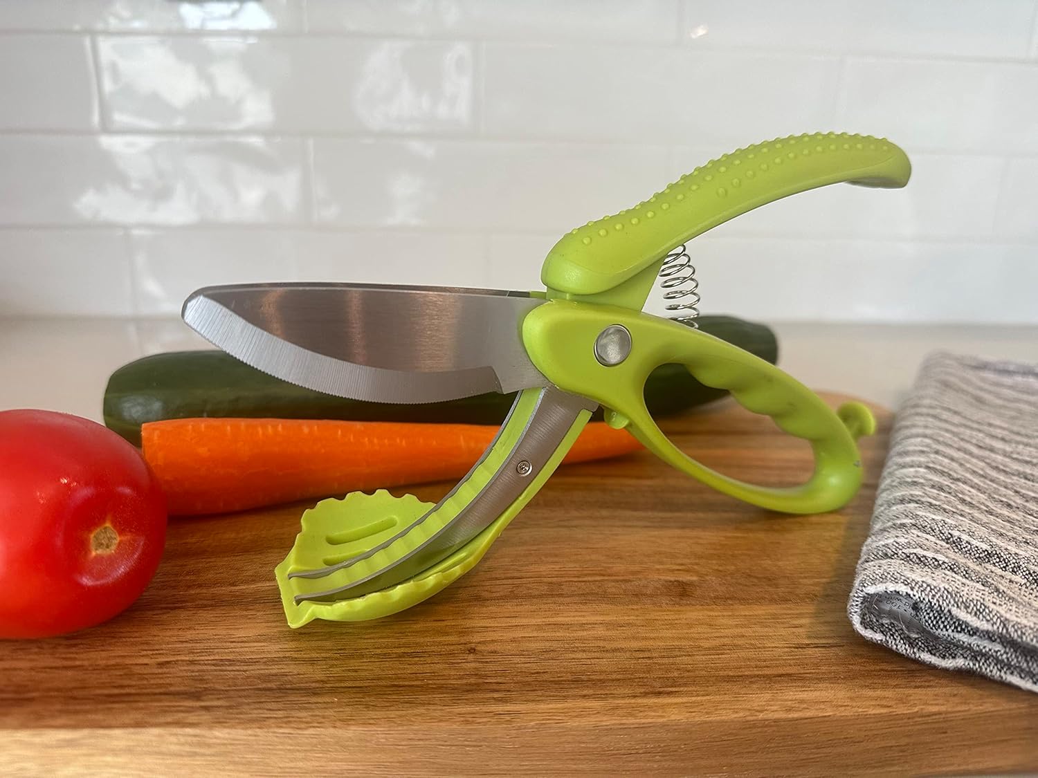 New and Improved Salad Scissors For Chopping Tossing Cutting Vegetable Cutter Chopper Food Heavy Duty Veggie Slicer Chopped Kitchen Tools Gadgets Scissor Toss Vegetables Fruits Shears Leafy Greens New and Improved Salad Scissors For Chopping Tossing Cutting Vegetable Cutter Chopper Food Heavy Duty Veggie Slicer Chopped Kitchen Tools Gadgets Scissor Toss Vegetables Fruits Shears Leafy Greens