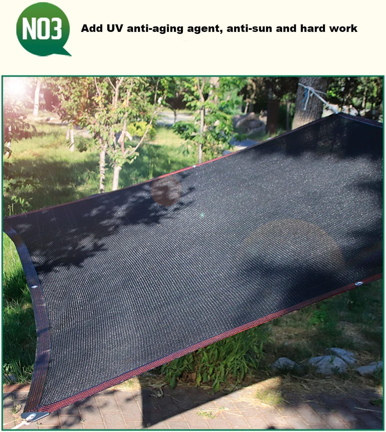 SPOUR Shade Netting,Shading net,Shade Cloth,97% Shading Rate,Shade Net with Grommets,Shade Mesh,UV Protection net,for Pergola,Patio Plants,Greenhouse,Chicken Coop,Outdoor,Black,5.5 * 5.5m/18 * 18ft