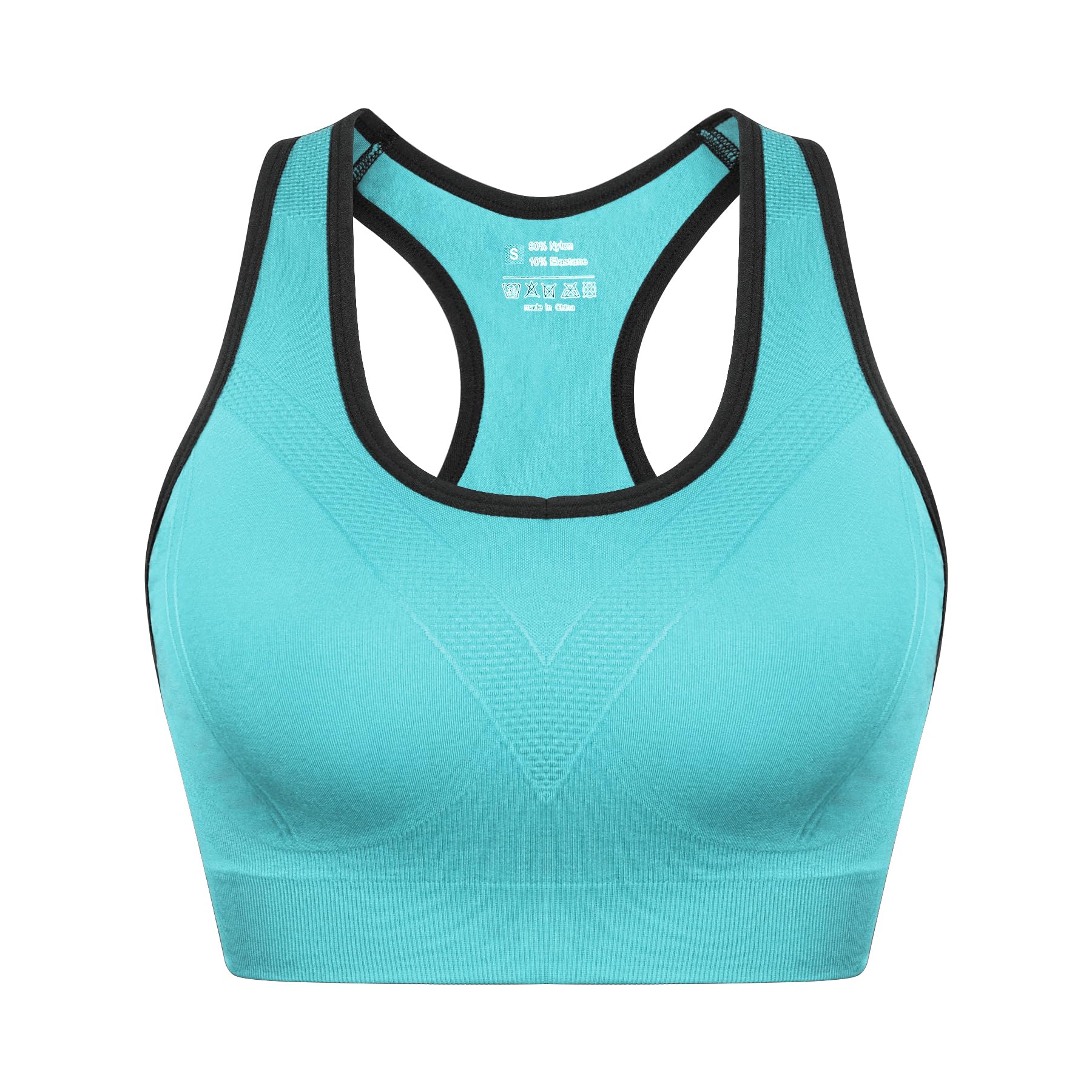 Sykooria Donna Reggiseno Sportivo Reggiseno da Allenamento Senza Ferretto Top Fitness Donna Palestra Imbottito per Ginnastica Yoga S-XXL