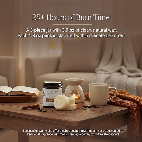 Miniatura 3 de Fontana Candle Co - Cera perfumada para derretir, café con leche especiado, hecho con cera de abejas, aceite de coco y aceites esenciales puros,