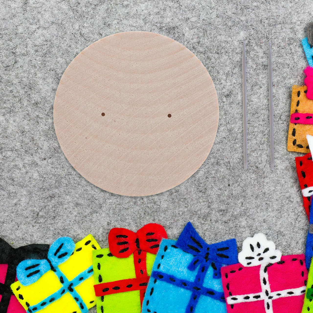 PRETYZOOM Supporto per Amigurumi in Legno, Set da 4 Doppi Aghi, Base Resistente per Uncinetto e Peluche
