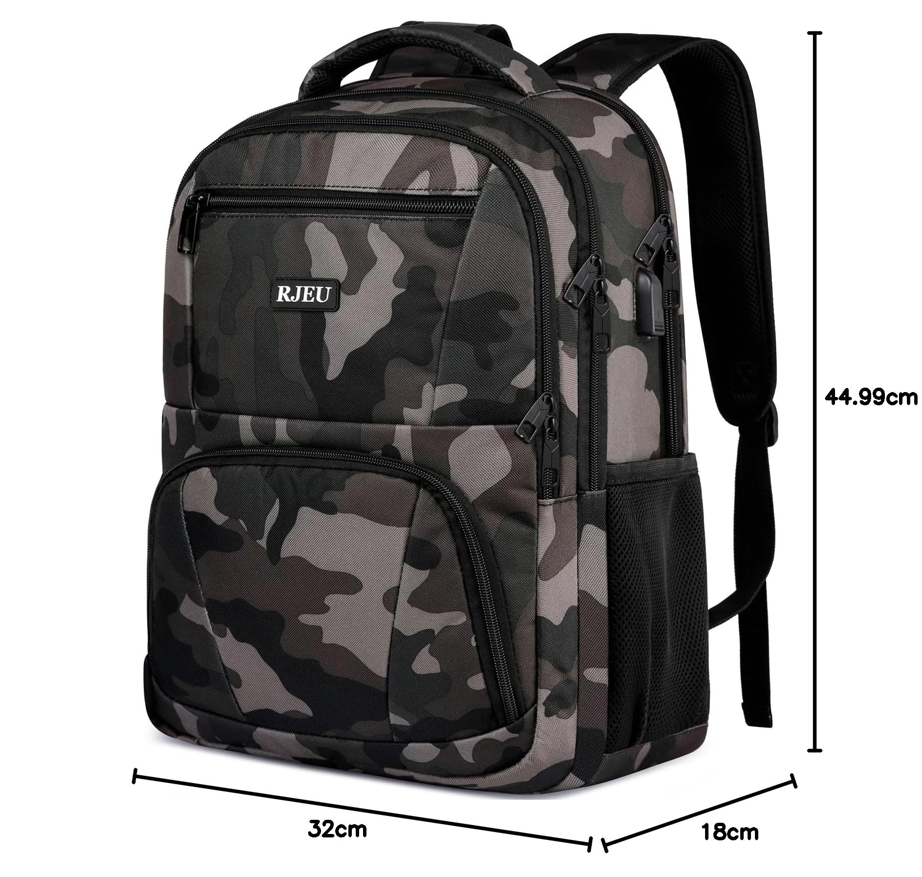 Zaino per PC Portatili, Zaino Scuola Superiore con porta USB, Zaino per Computer Affari da 15.6 pollici Laptop, Zaino Lavoro Uomo Donna per Casual, Scuola e Viaggio