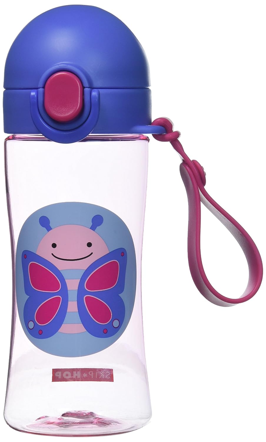 Skip Hop Zoo Lock-Top Sports Bottle, Butterfly, Pink (Discontinued by Manufacturer)