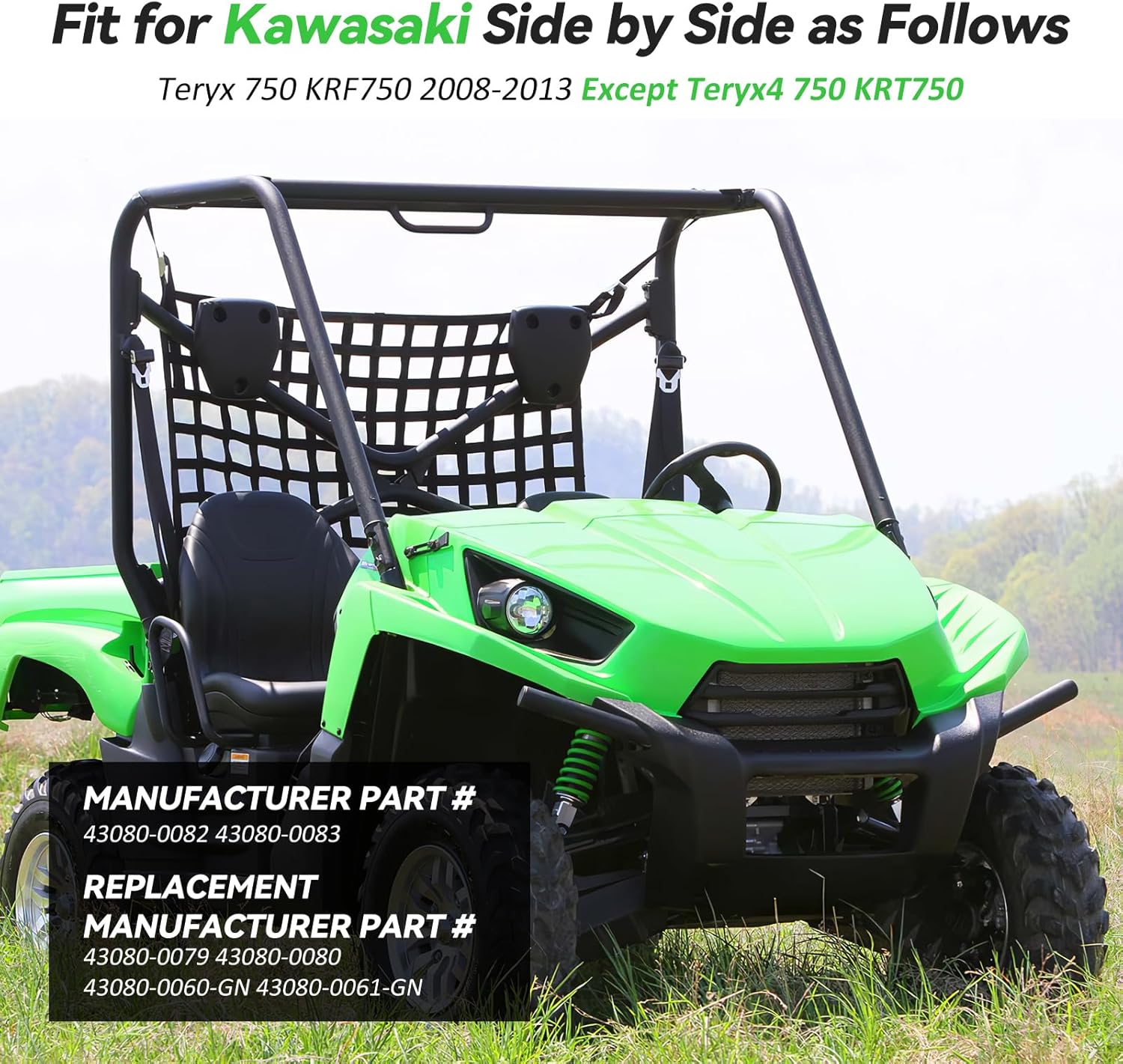 M MATI Front Left Right Brake Calipers & Pads for Kawasaki Teryx 750 KRF750 2008-2013 43080-0082 43080-0083