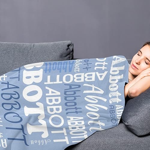 Miniatura 41 de Mantas de monograma personalizadas con nombres, manta personalizada para bebés niñas, manta de envolver con inicial, regalos personalizados