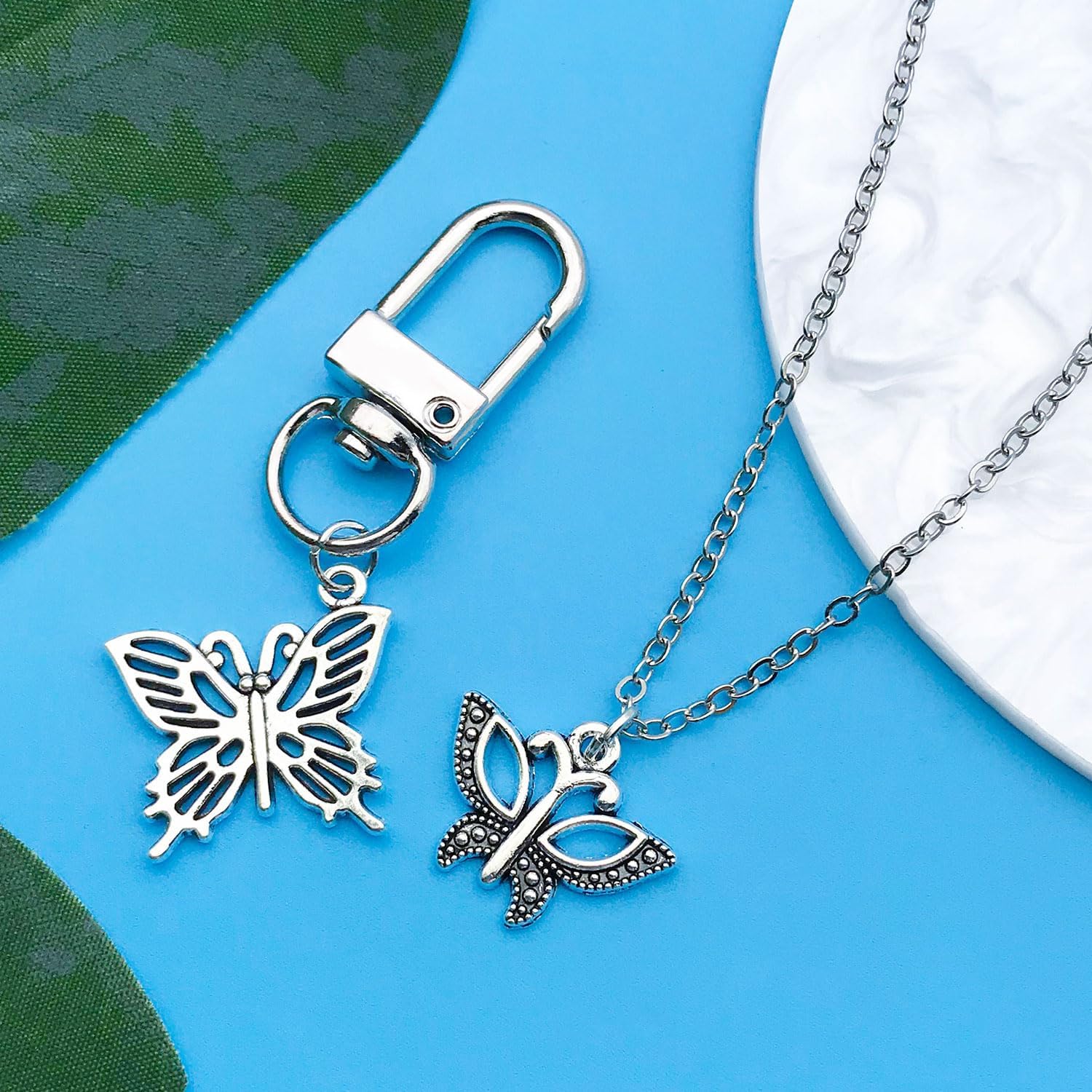 Youdiyla 144Pcs Ancient Silver Butterfly Series Pendant Jewelry Making DIY Keychain Earrings Pendant Various Design Charms for Jewelry Making Bracelets Necklace (SN10) - Image 2