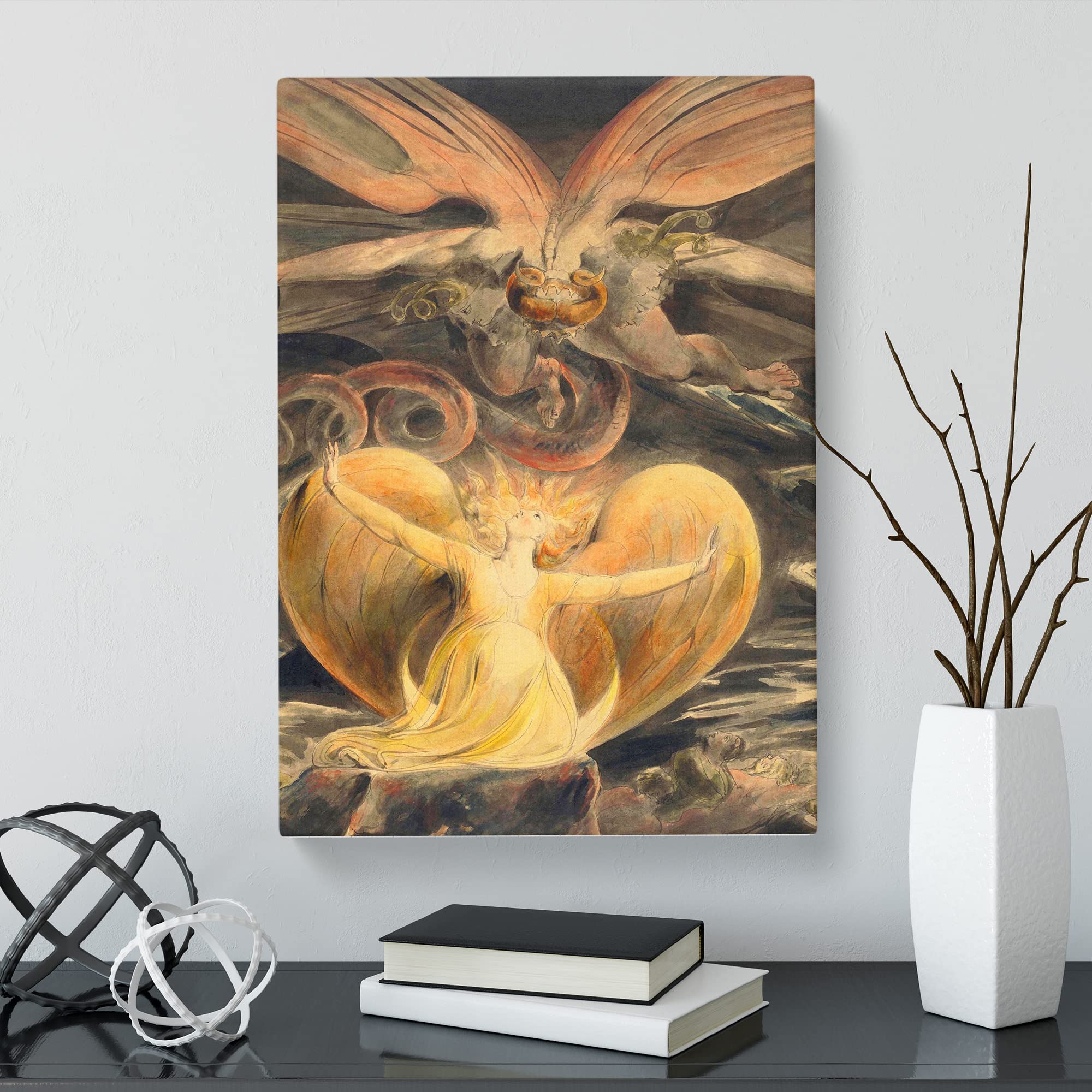 The Great Red Dragon By William Blake Canvas Print, Mixed, 25L x 50W cm - Image 2