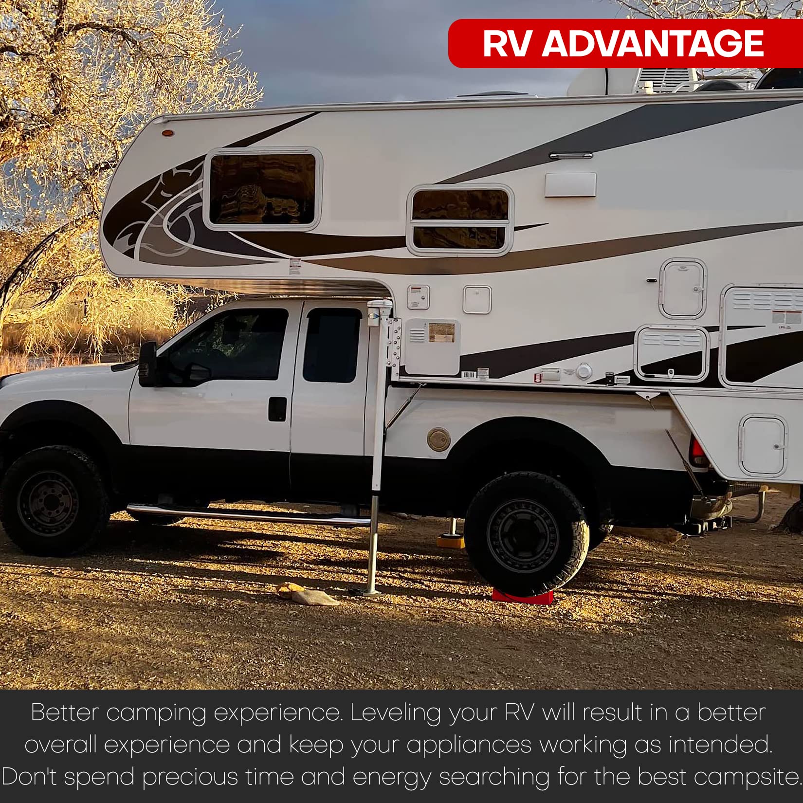Snapklik.com : YIYITOOLS 2Pcs Camper Leveler RV Leveling Blocks Ramp Kit