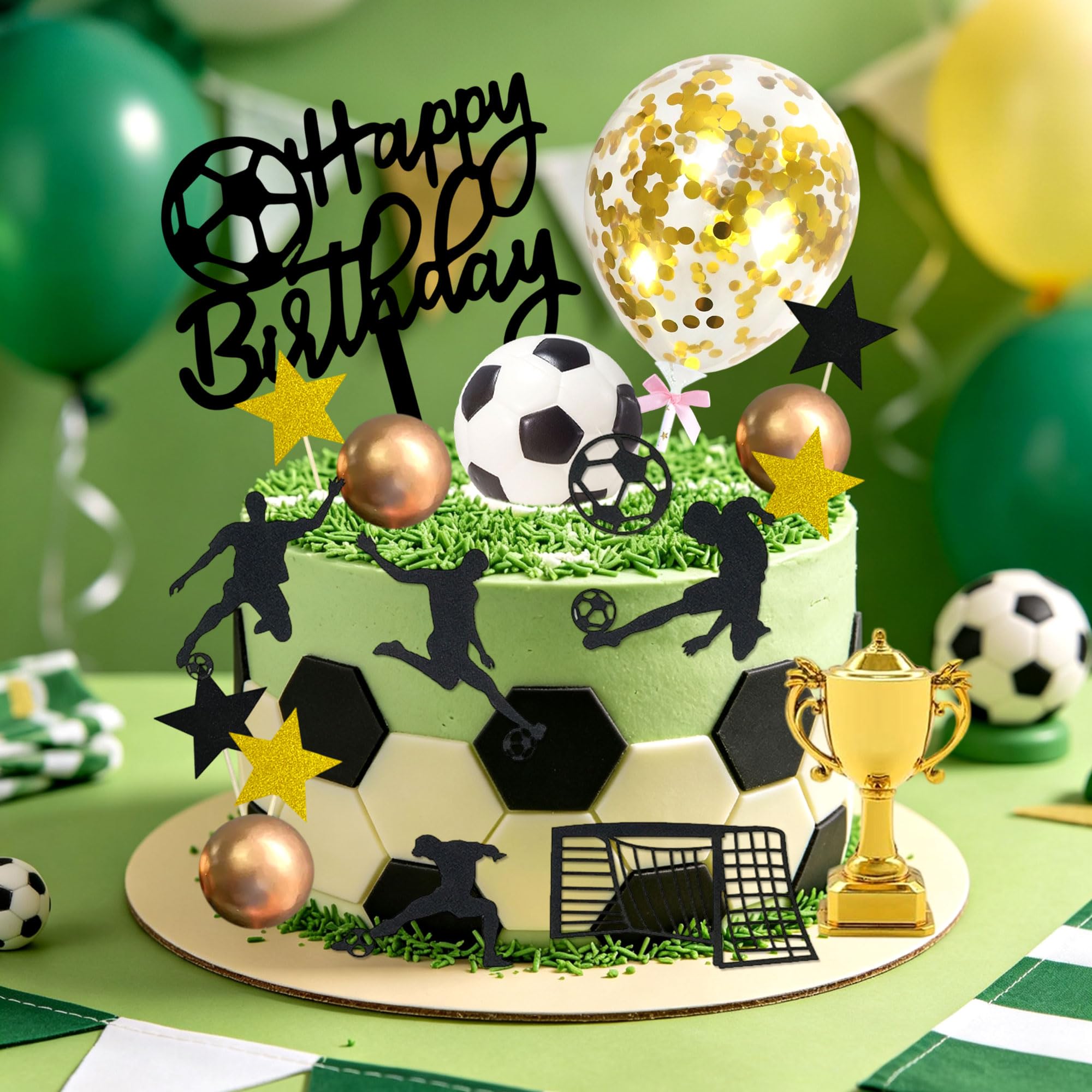 Soccer Cake Topper Soccer Ball Player Cake Decorations