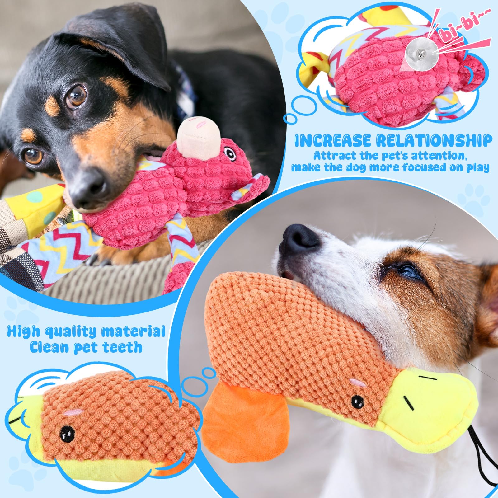 Lenwen Paquete de 15 juguetes chirriantes para perros grandes, surtido de peluche a granel, juguetes para cachorros para mascotas pequeñas y medianas para masticar la dentición (animales del bosque)
