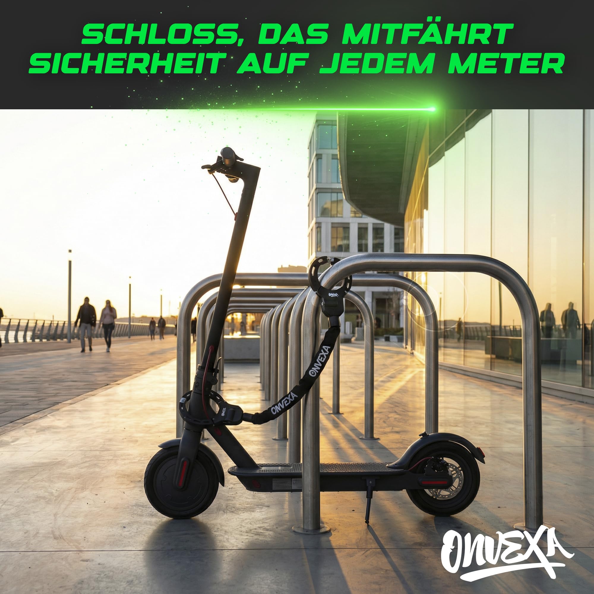 90cm Handschellenschloss mit Tasche für E-Bikes und Fahrräder, Gehärteter Stahl, Diebstahlschutz für Rahmen, Laufrad und Akku mit Aufbewahrungs-/Transportbox