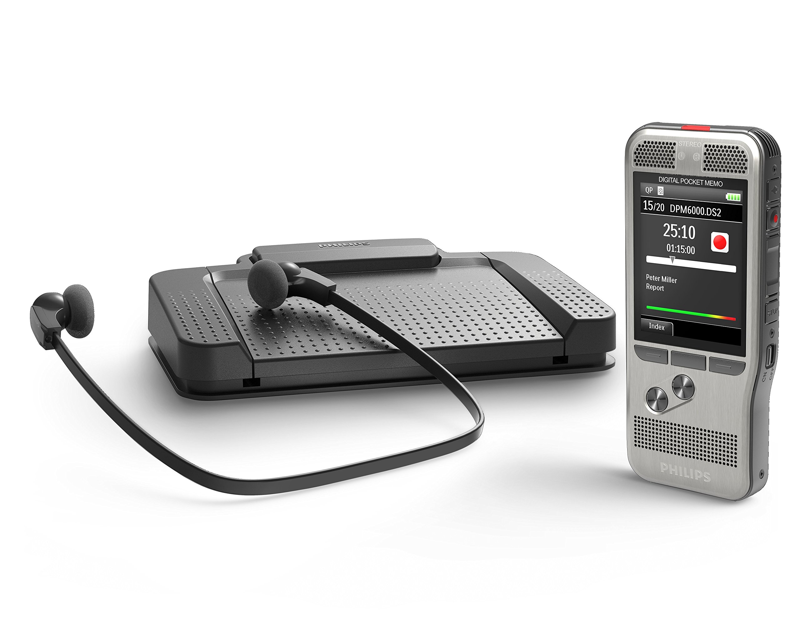 Philips PocketMemo DPM6700 Conjunto de dictado y transcripción