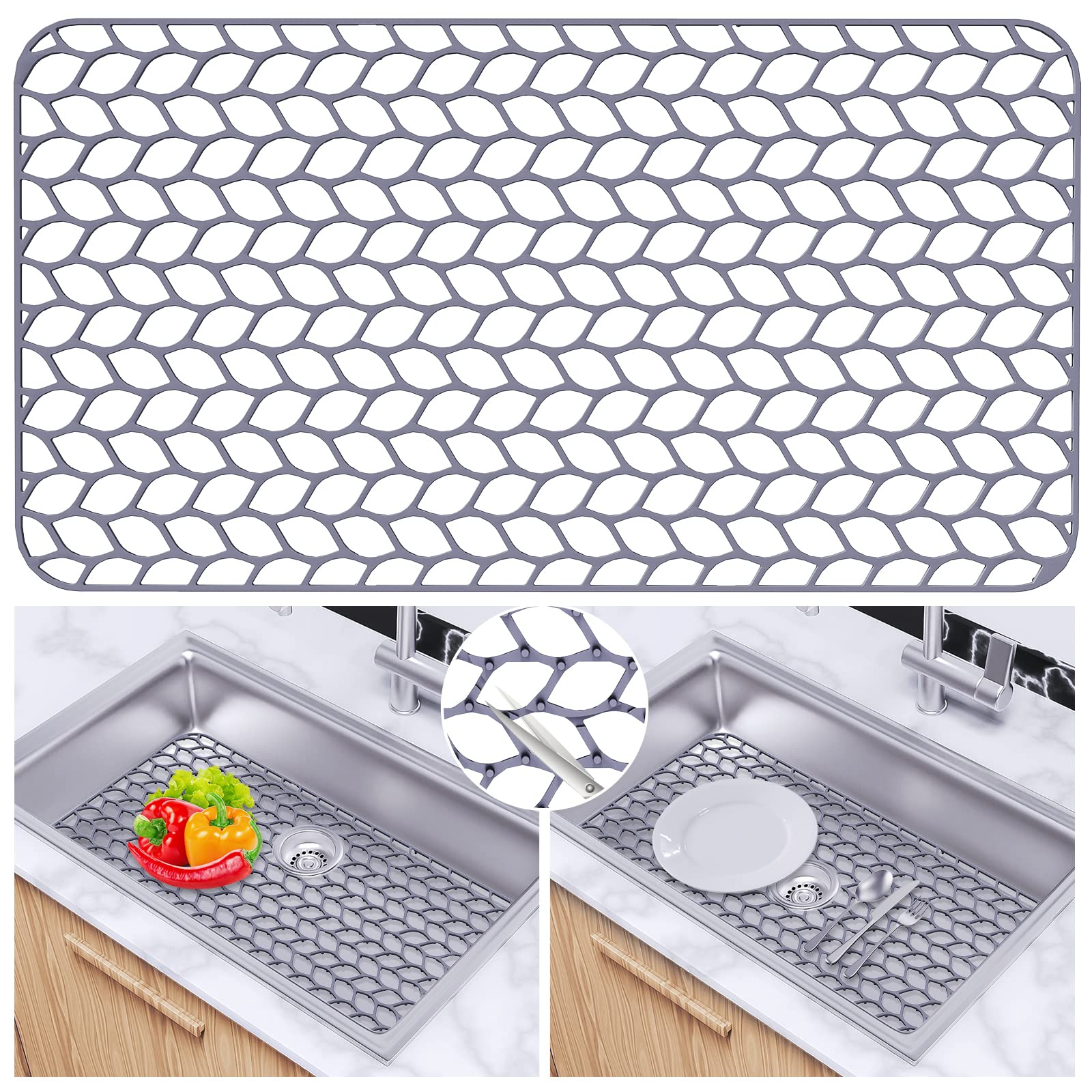 Amazon.co.jp: シリコンシンクプロテクター キッチンシンク用