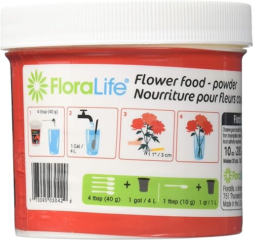 Miniatura 2 de Floralife Crystal Clear. Alimento en polvo para flores cortadas. Paquete de 10 onzas.