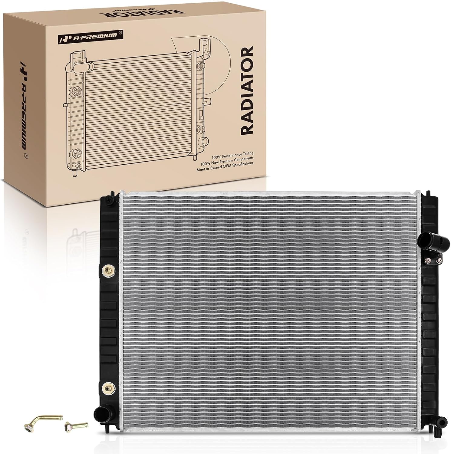 A-Premium Engine Coolant Radiator Assembly with Transmission Oil Cooler Compatible with Infiniti FX35 2009-2012, FX37 2013, FX50 2009-2013, Q70 2014-2017, Automatic Transmission