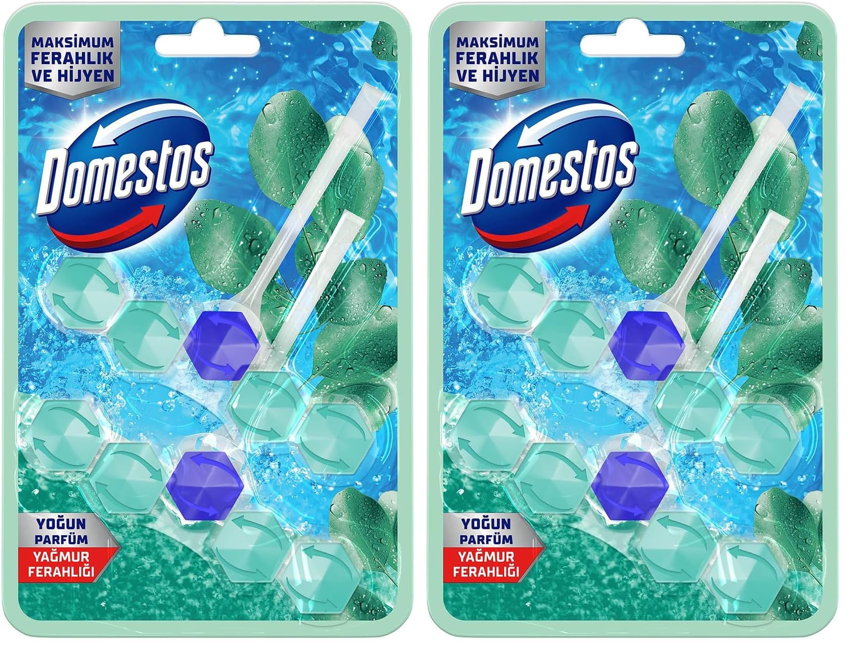 Domestos Tuvalet Bloğu Yağmur Ferahlığı 100 Gram (2 paketi)
